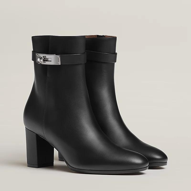 Giày Hermes Saint Germain Ankle Boot Nữ Đen